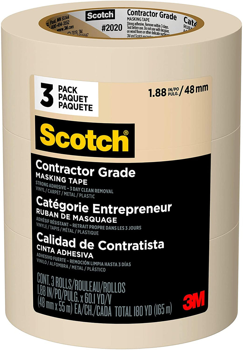 SCOTCH 3M Masking Tape Contractor Grade, 48mm, 2020. PACK OF — Epoxy TO/GO